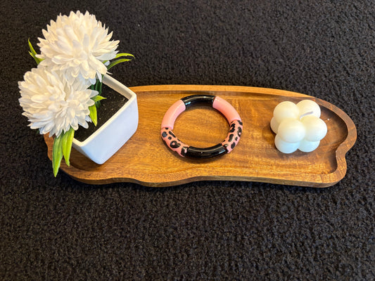 Bracelet tubulaire léopard rose