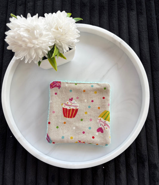 4 Cotons lavables réutilisables gâteaux