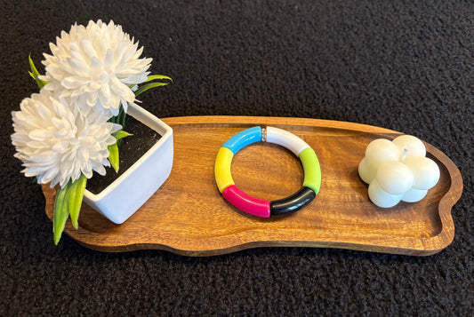 Bracelet tubulaire multicolore flashy