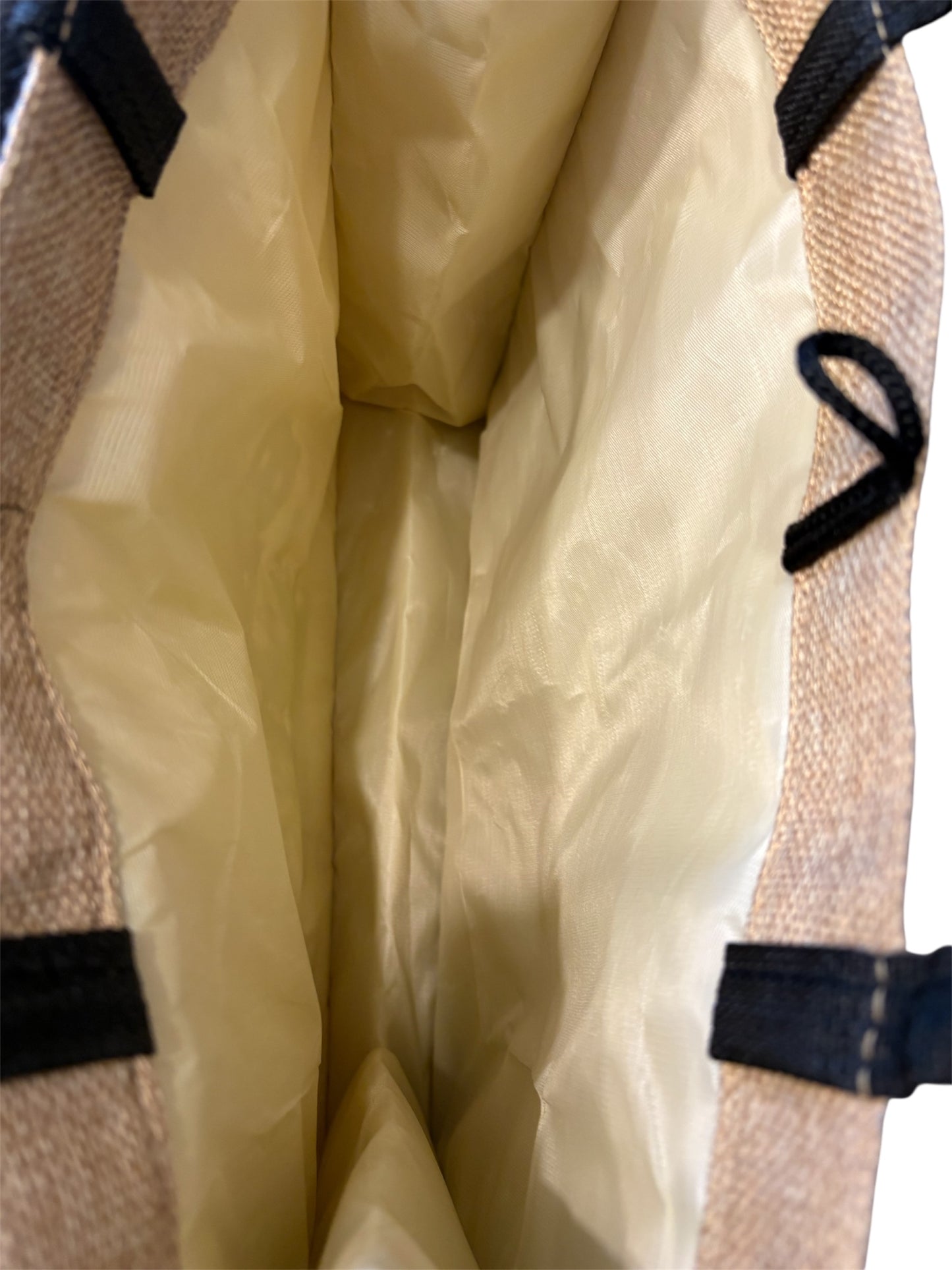 Sac Cabas toile de jute 'Beach is my happy place'