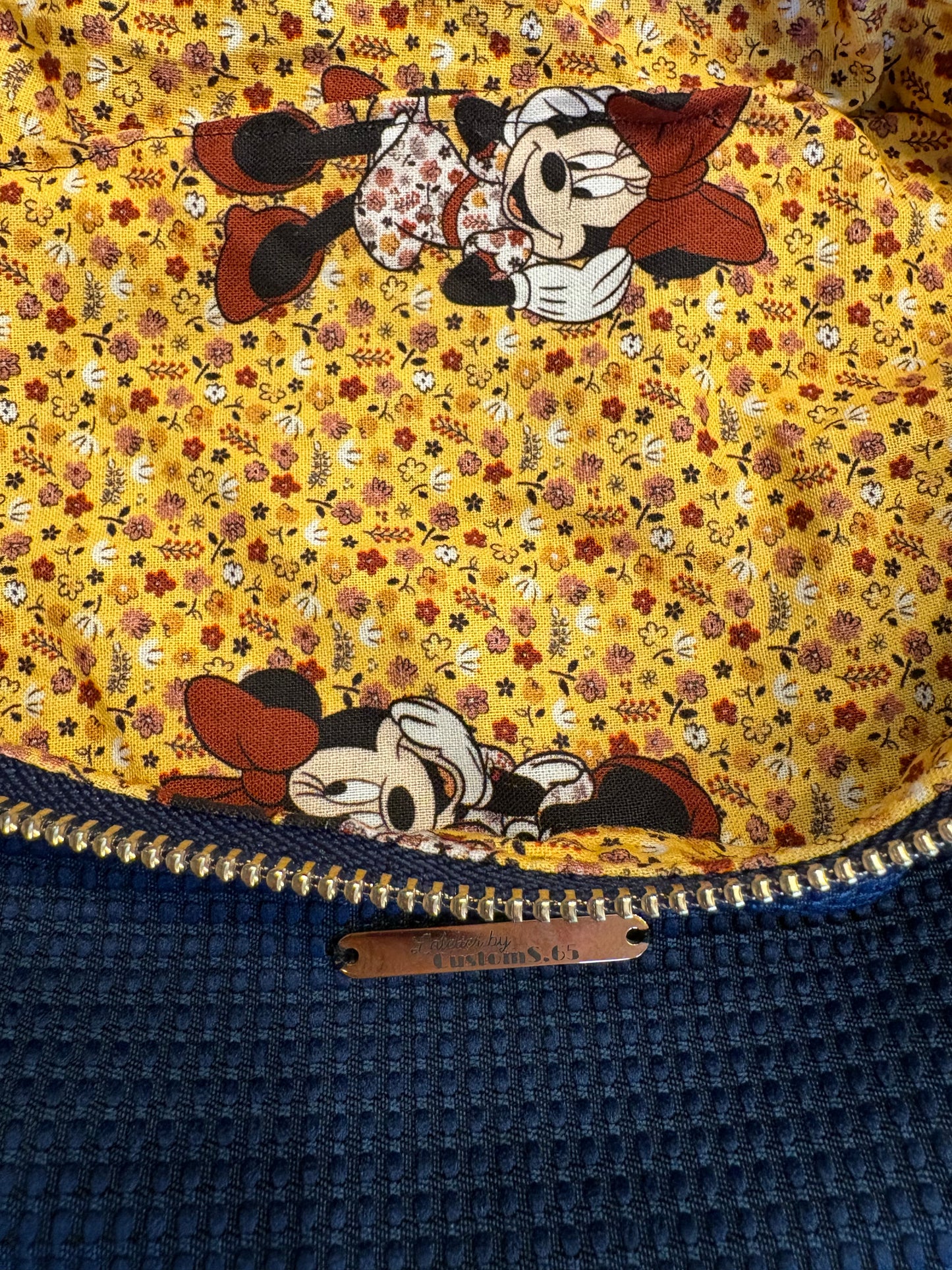 Sac banane bleu marine sangle bleue stitch