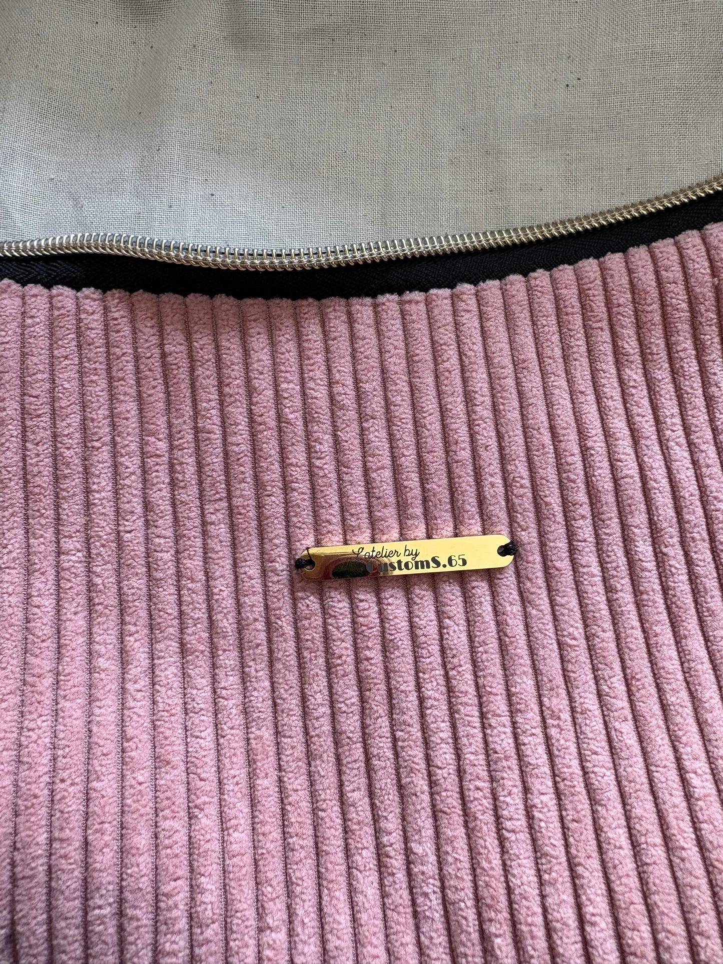 Sac banane XXL rose clair sangle léopard
