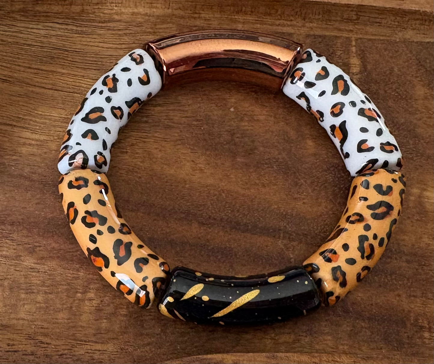 Bracelet tubulaire léopard