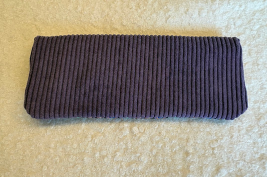 Portefeuille tissu psychédélique rabat velour côtelé violet