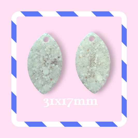 Charms marquise pailletés blanc