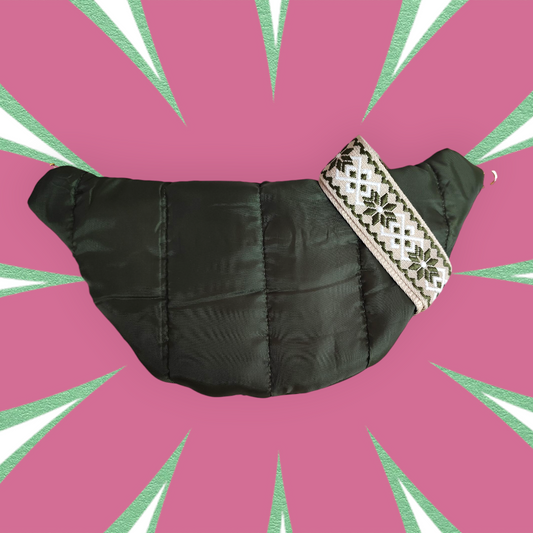 Sac banane S doudoune matelassée kaki