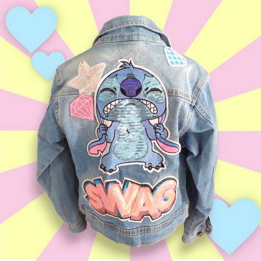 Veste en jean Stitch 7-8ans