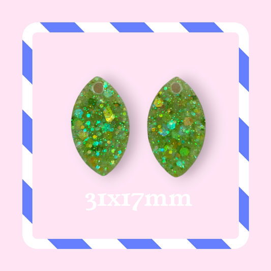 Charms marquise paillettes vert anis