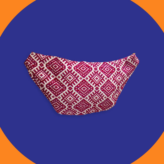 Sac banane jacquard aztèque framboise