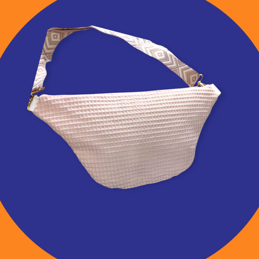 Sac banane nid d'abeilles rose clair