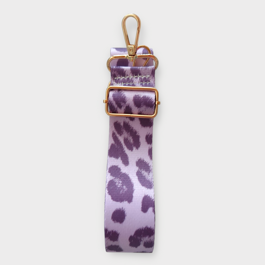 Sangle détails doré léopard violet