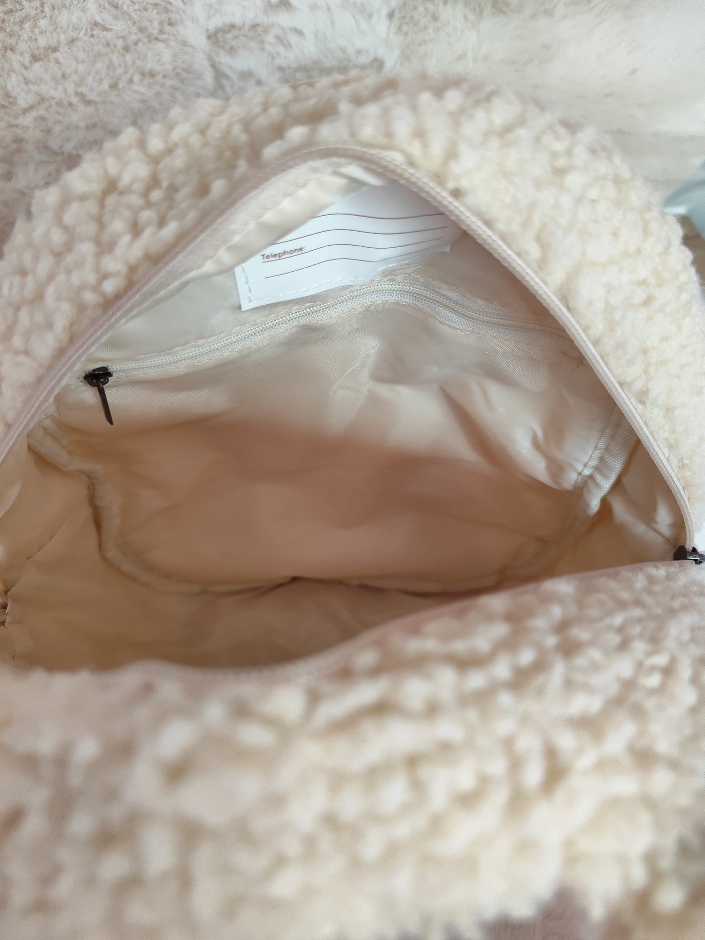 Sac à dos enfant teddy écru