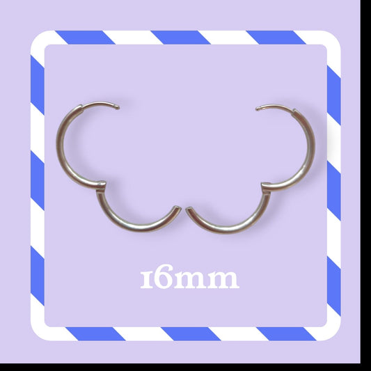 Anneaux acier inoxydable argent