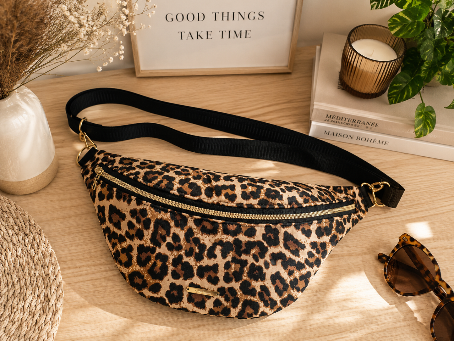 Sac banane léopard