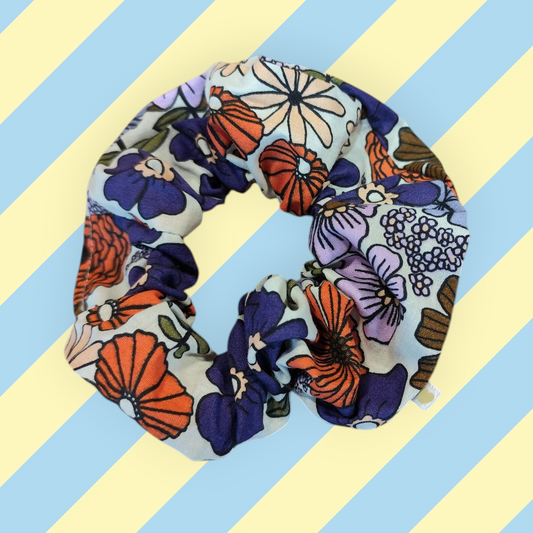 Chouchou tendance fleur rétro