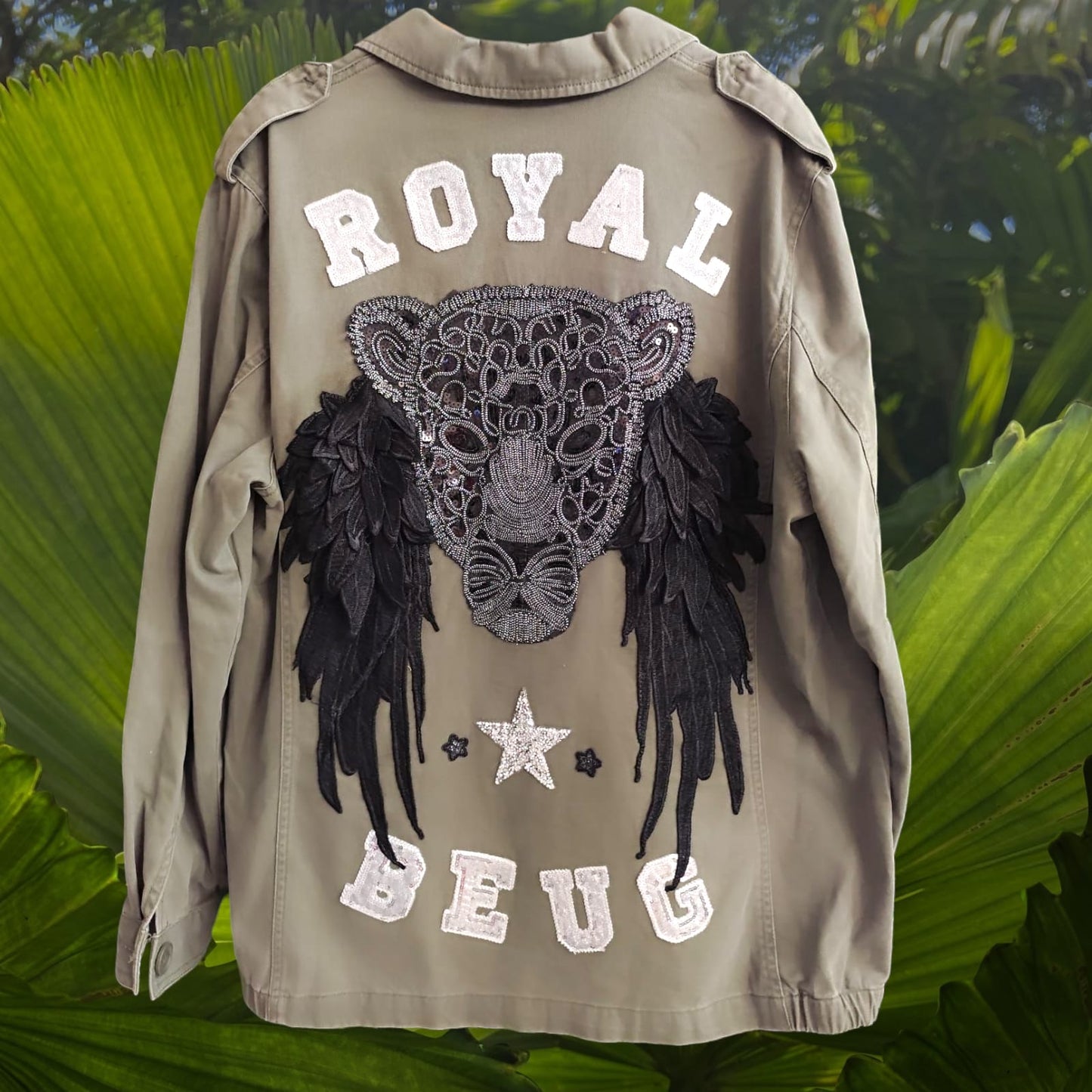 Veste skull panthère aile 46/48
