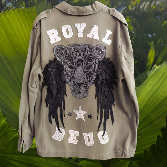 Veste skull panthère aile 46/48
