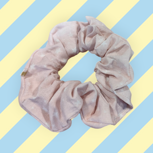 Chouchou tendance rose étoile blanche