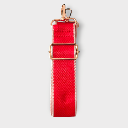 Sangle détails doré rouge beige
