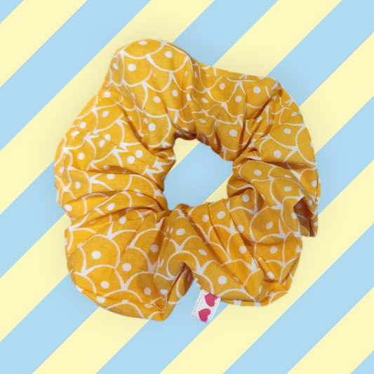 Chouchou tendance jaune motif