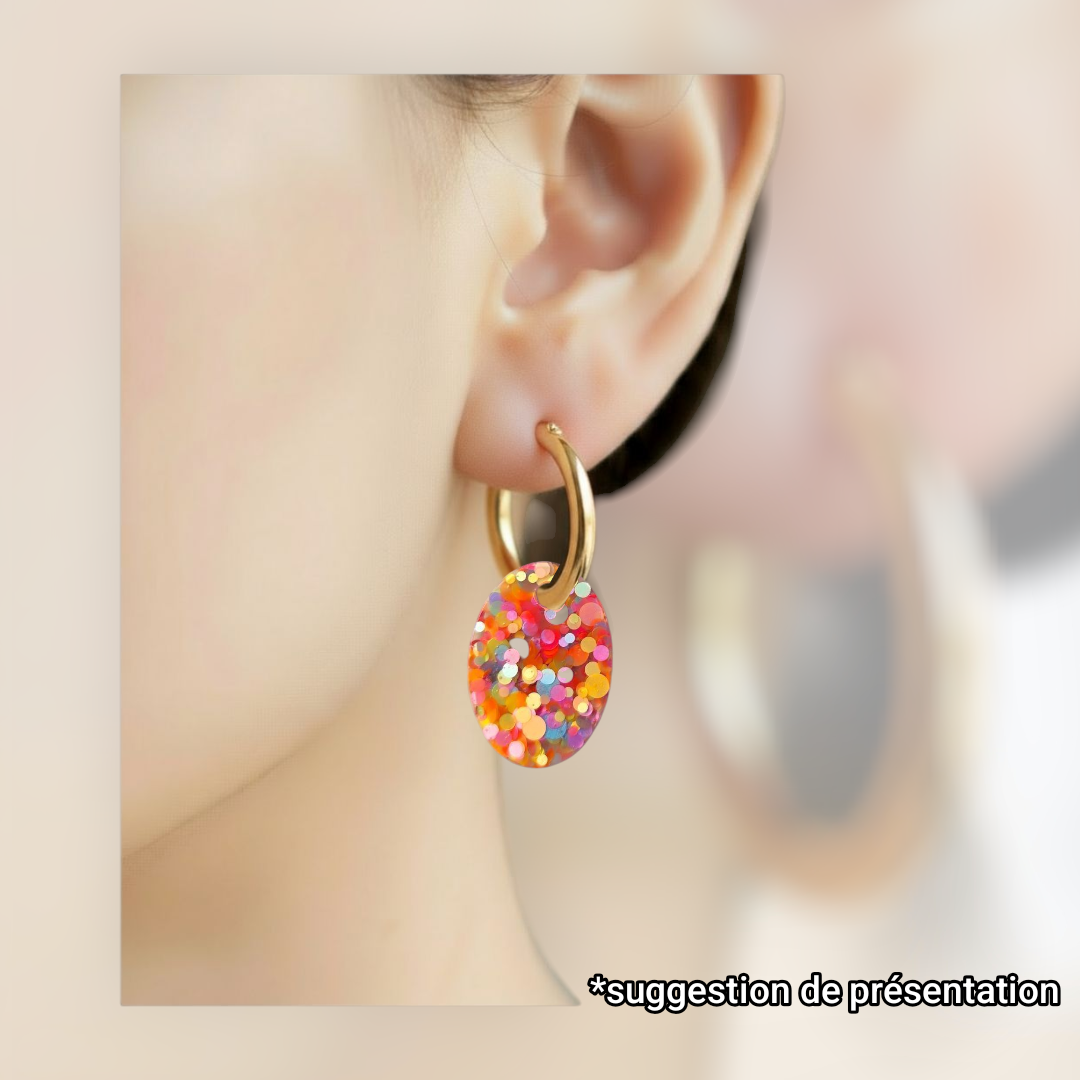 Charms ovale pastilles multicolore