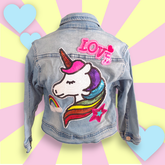 Veste en jean licorne 🦄 2ans