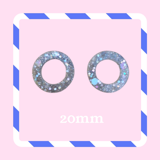 Charms cercle paillettes argent