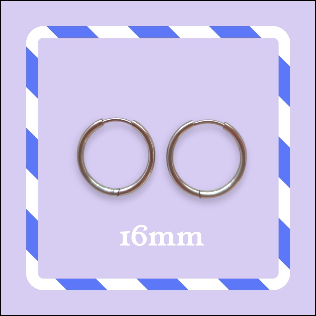Anneaux acier inoxydable argent