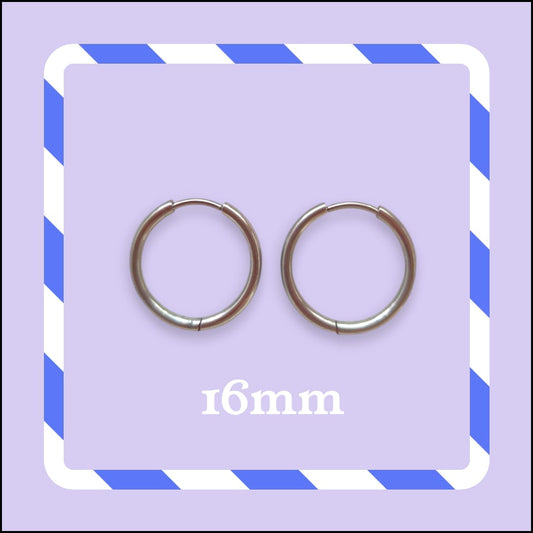 Anneaux acier inoxydable argent