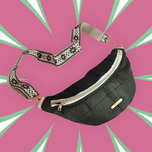 Sac banane S doudoune matelassée kaki