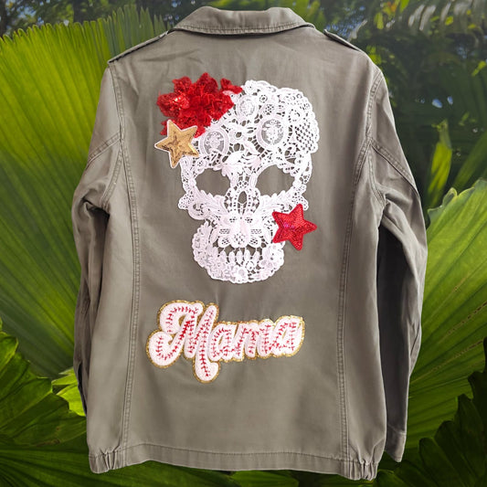 Veste skull dentelle mama 38/40