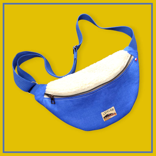 Sac banane bleu électrique sangle bleu