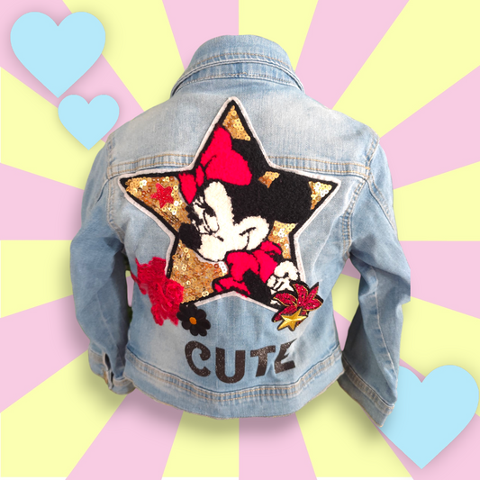 Veste en jean Minnie 3-4ans