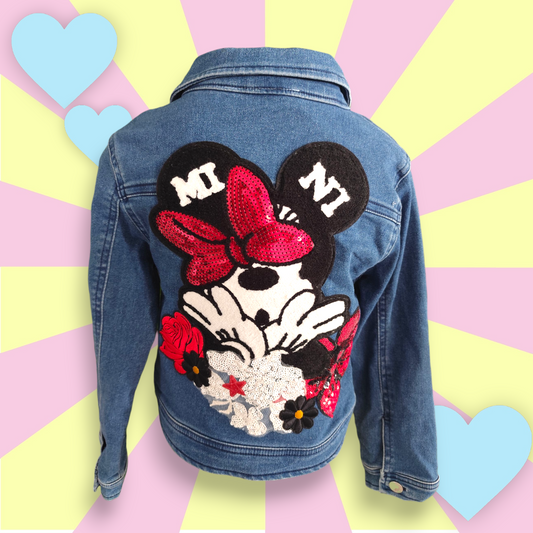 Veste en jean Minnie 5-6ans