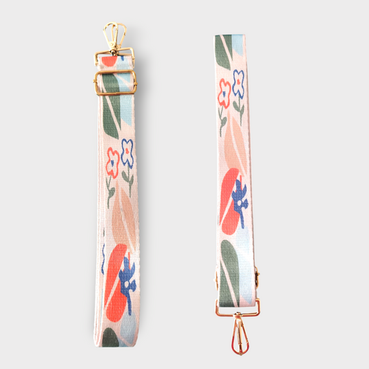 Sangle détails doré motif feuillage multi