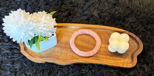 Bracelet tubulaire orange tacheté