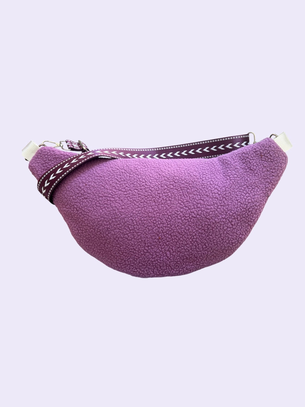Sac banane XXL violet en moumoute