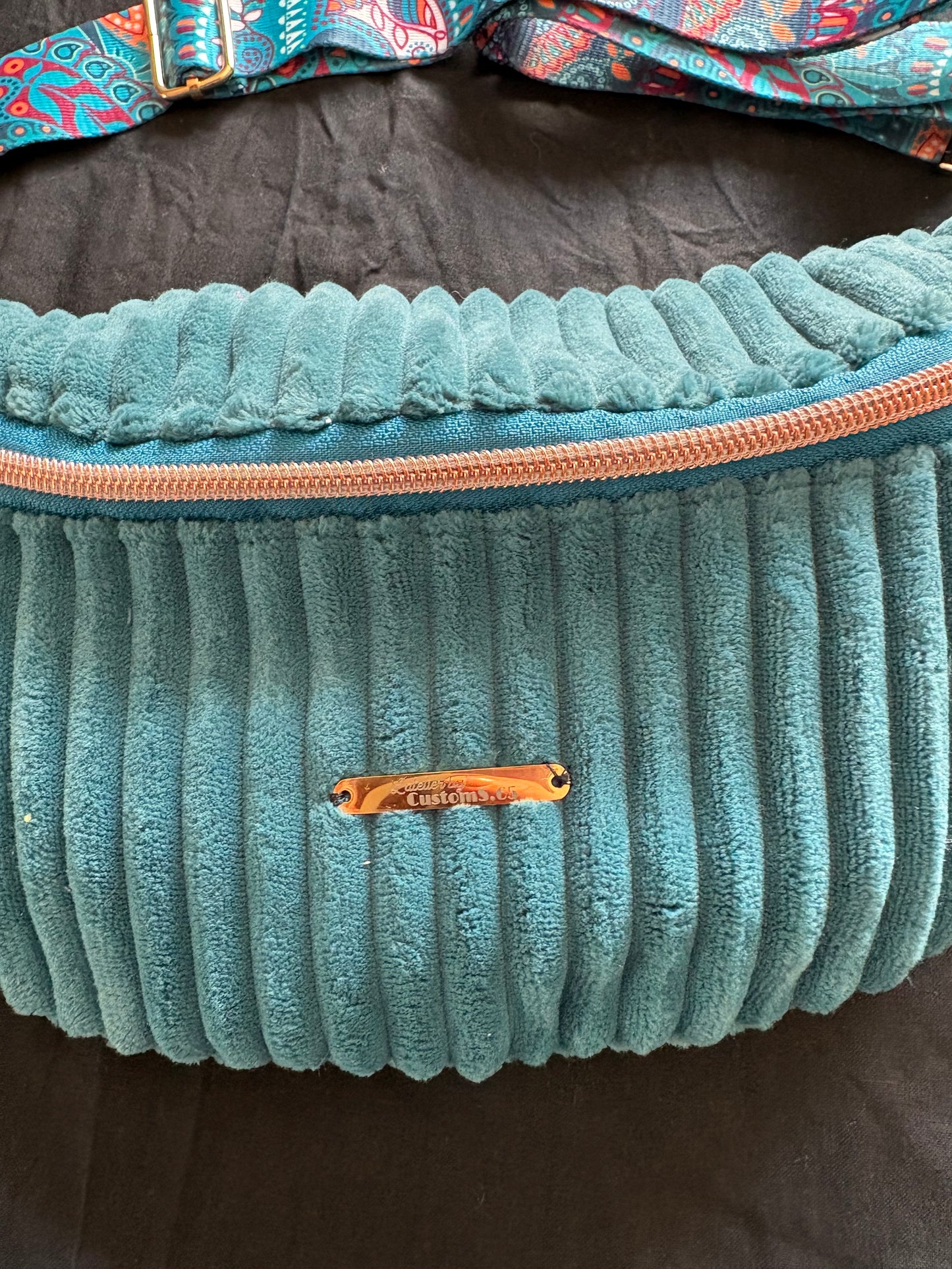 Sac banane bleu canard