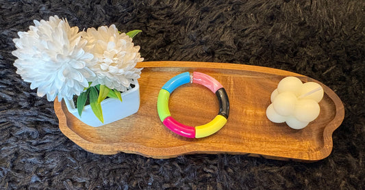 Bracelet tubulaire multicolore