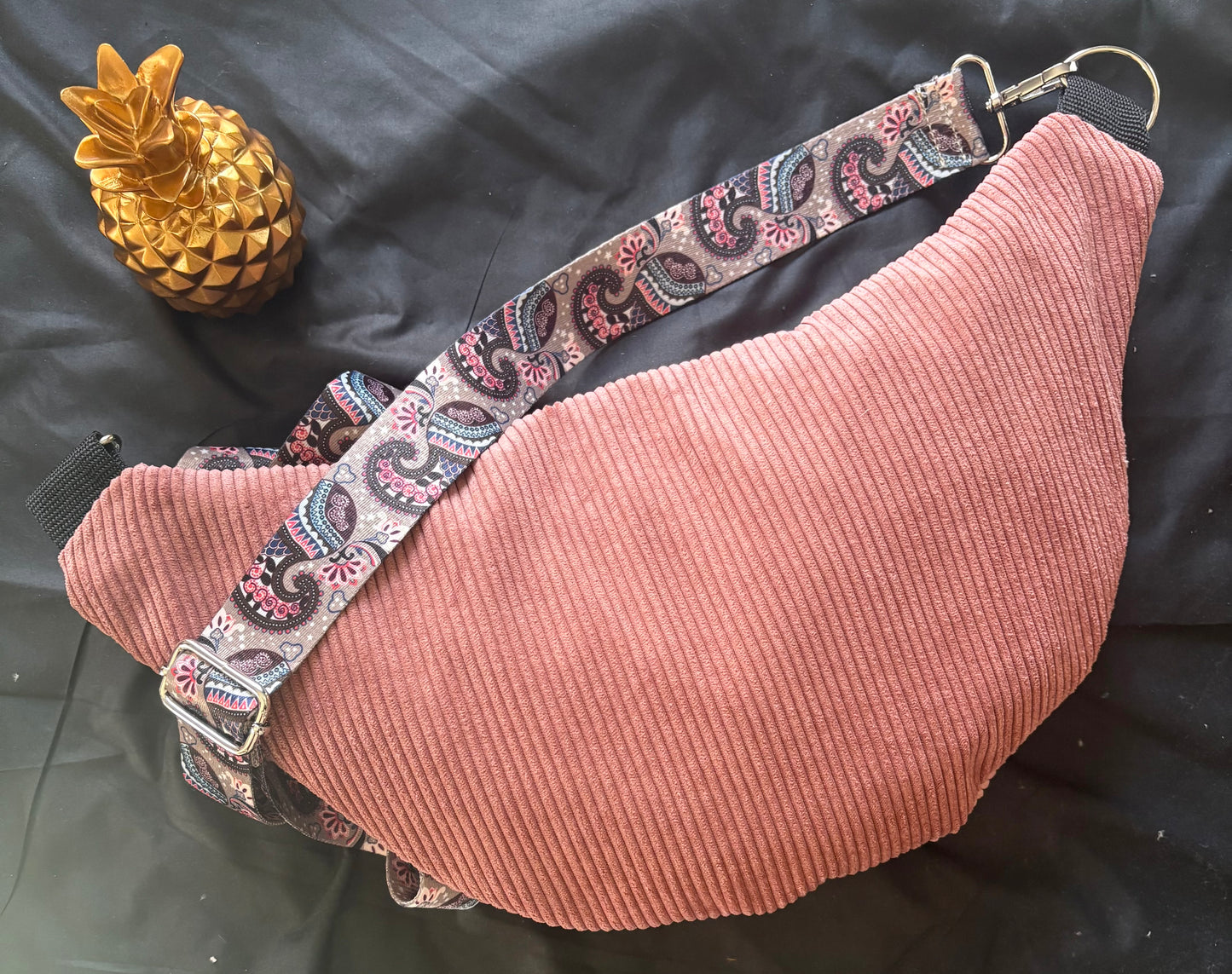 Sac banane XXL vieux rose