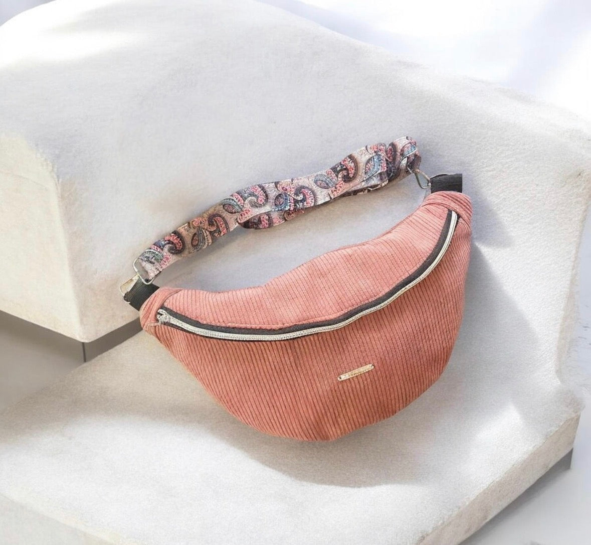 Sac banane XXL vieux rose