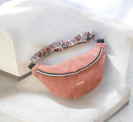 Sac banane XXL vieux rose