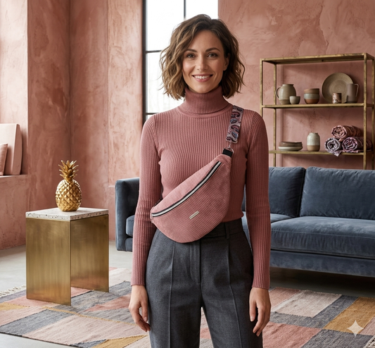 Sac banane XXL vieux rose
