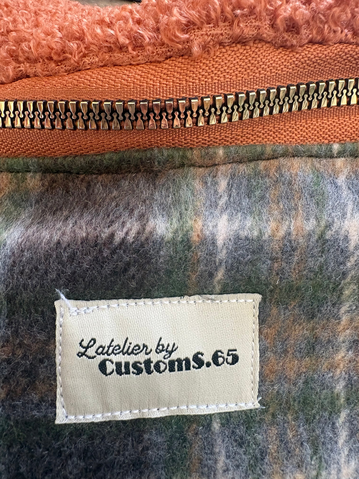 Sac banane XXL capot moumoute marron bas à carreaux