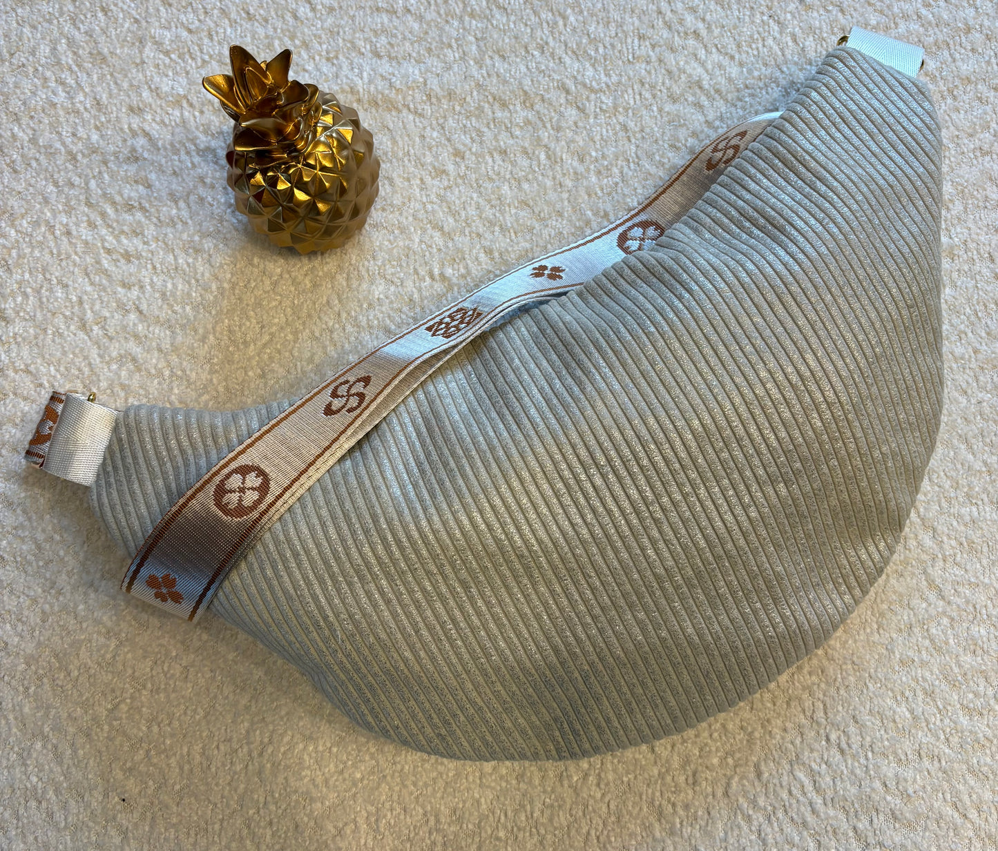 Sac banane fine cote argentée sangle doré/argentée