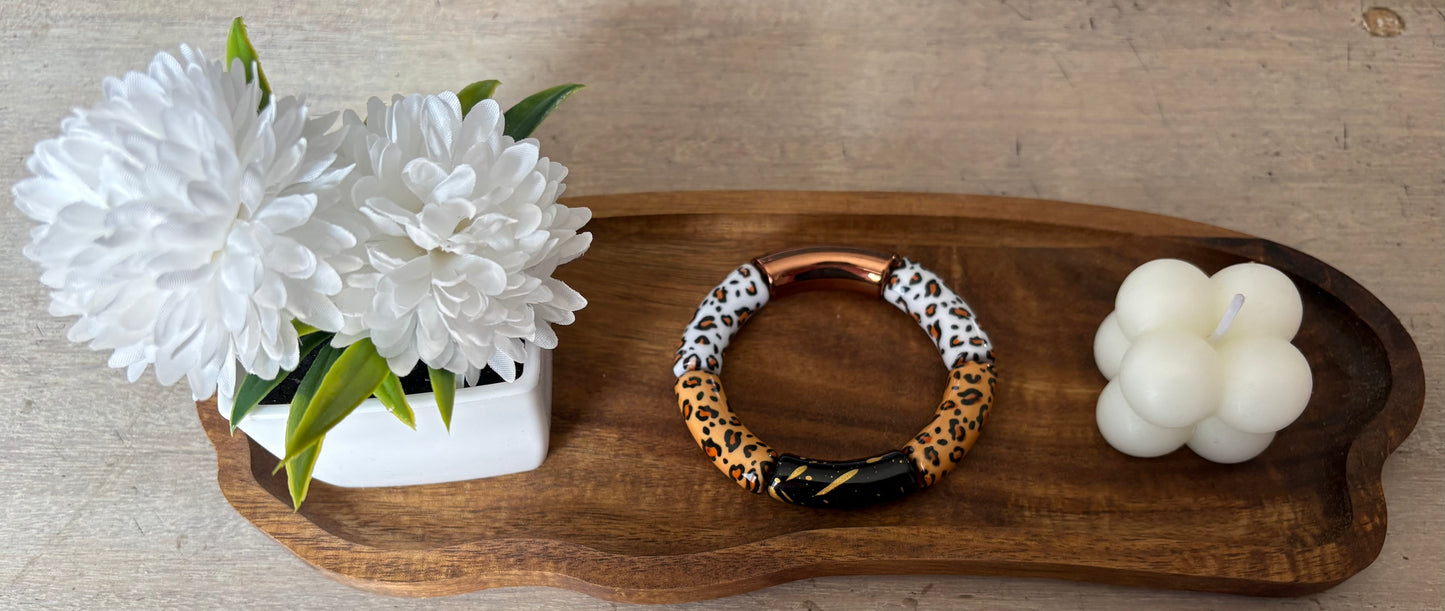 Bracelet tubulaire léopard