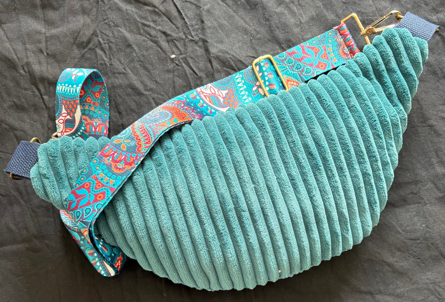 Sac banane bleu canard