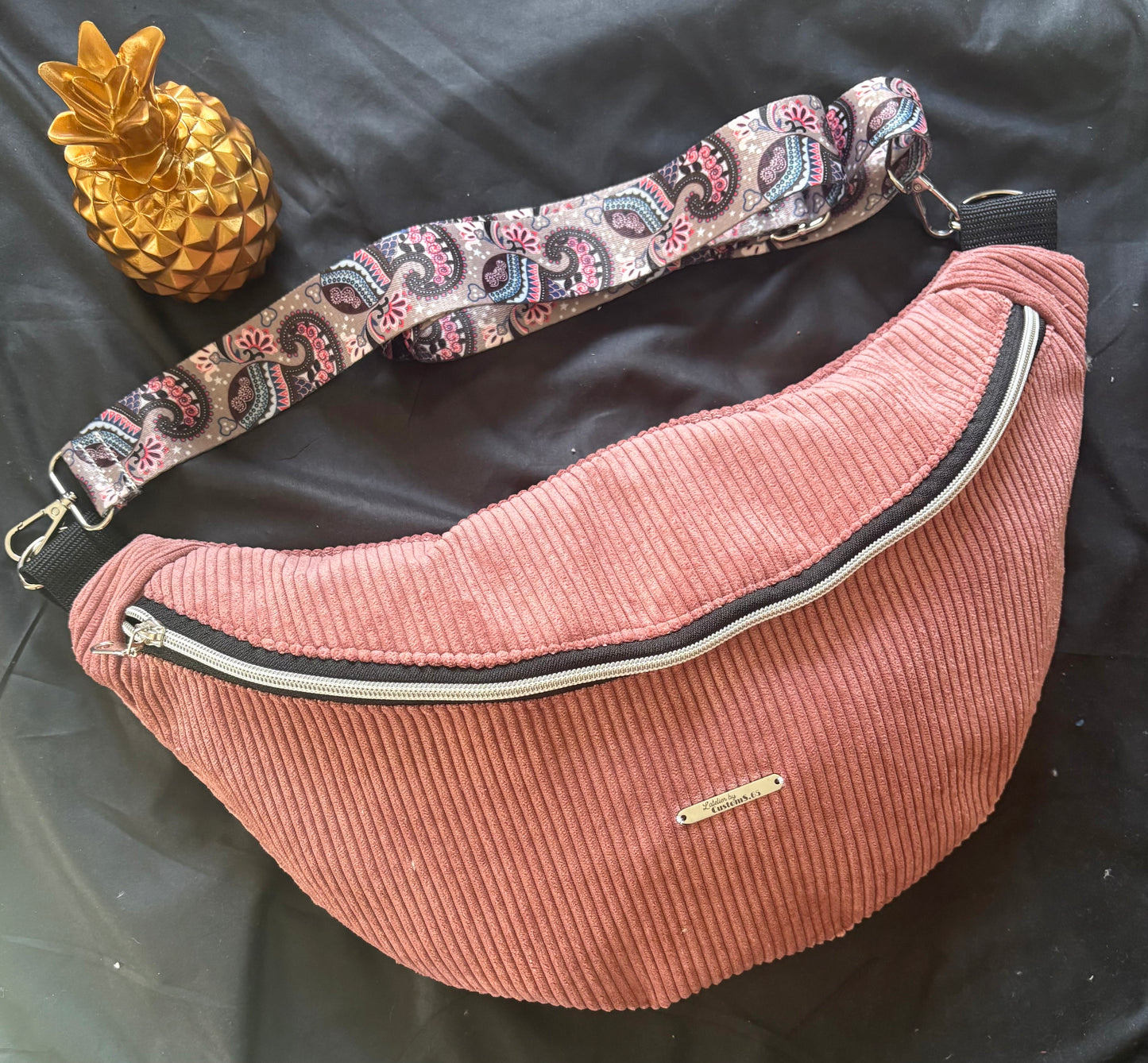Sac banane XXL vieux rose