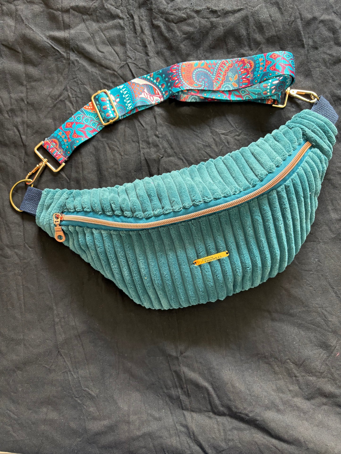 Sac banane bleu canard