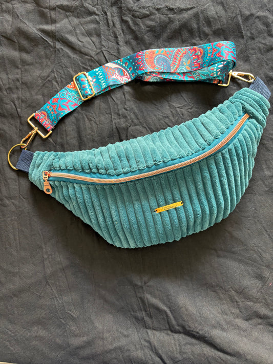 Sac banane bleu canard